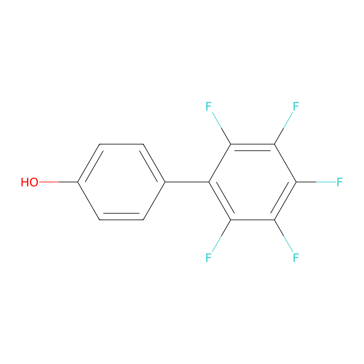2',3',4',5',6'-Pentafluoro[1,1'-biphenyl]-4-ol molecular structure, CAS 64465-62-9