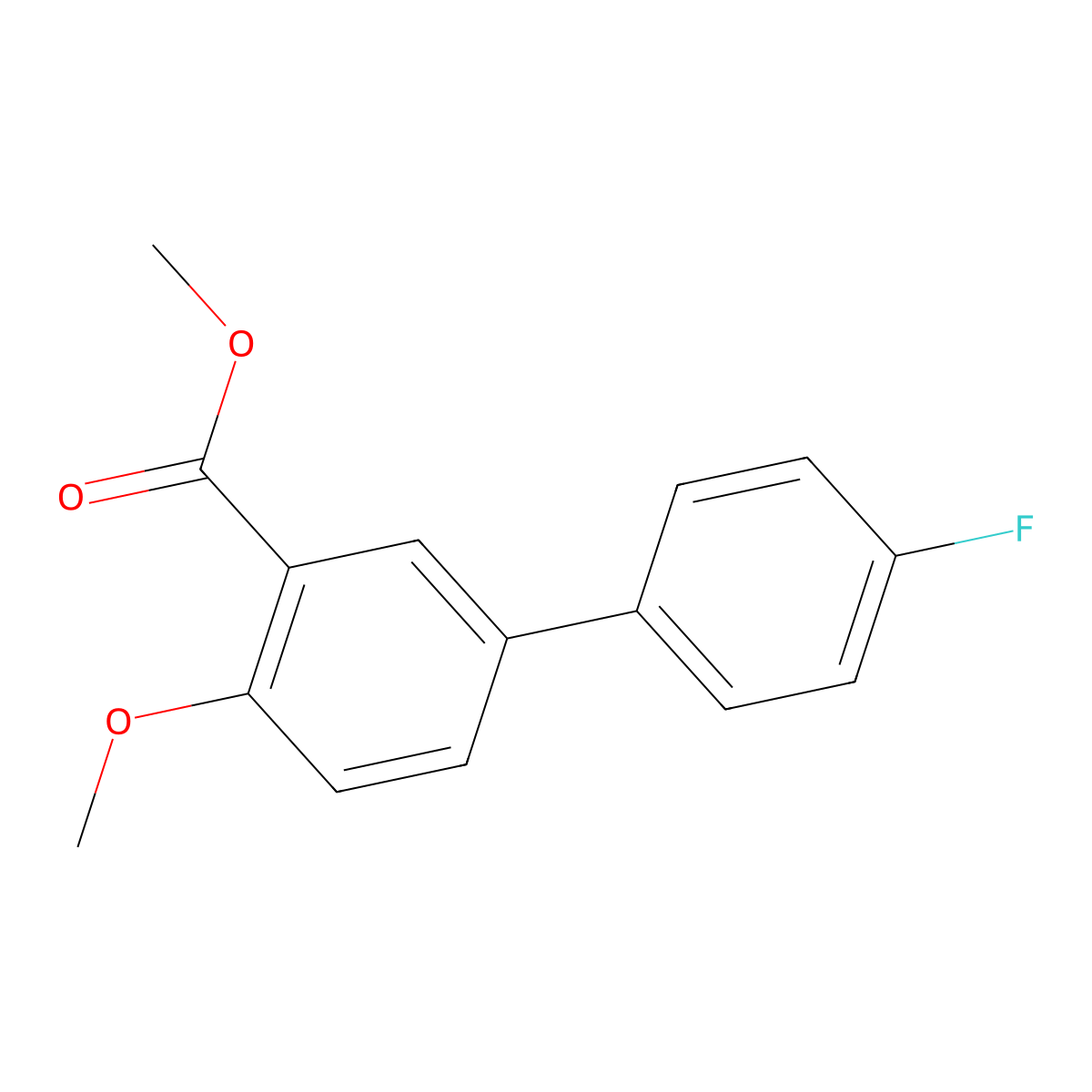 Methyl5-(4-fluorophenyl)-2-methoxybenzoate molecular structure, CAS 64465-74-3