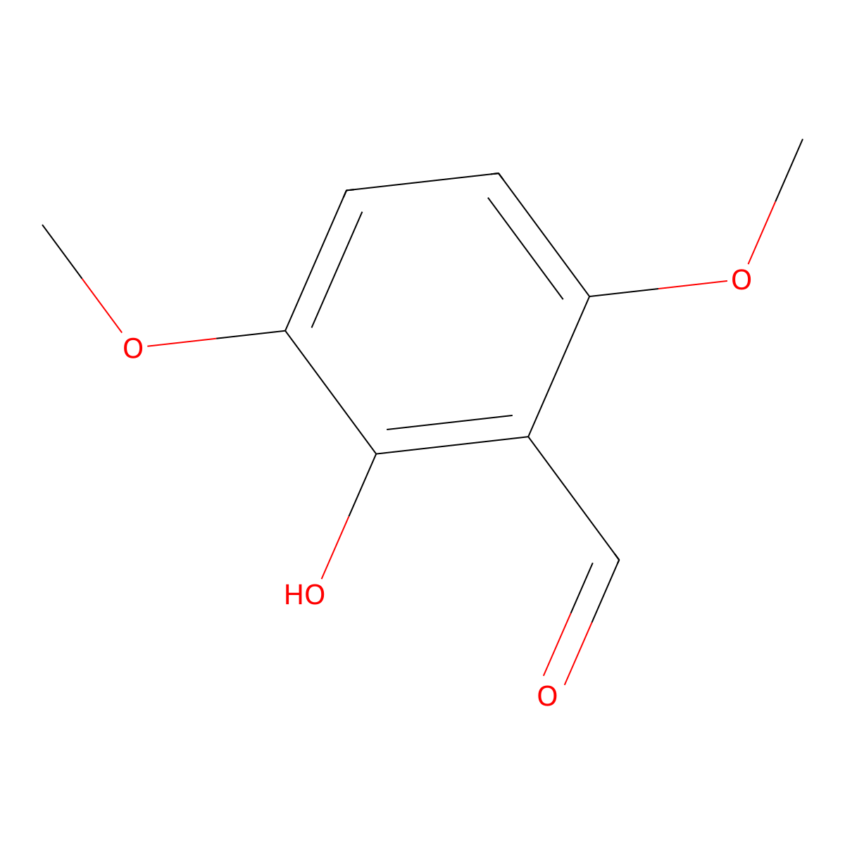 2-Hydroxy-3,6-dimethoxy-benzaldehyde molecular structure, CAS 64466-51-9