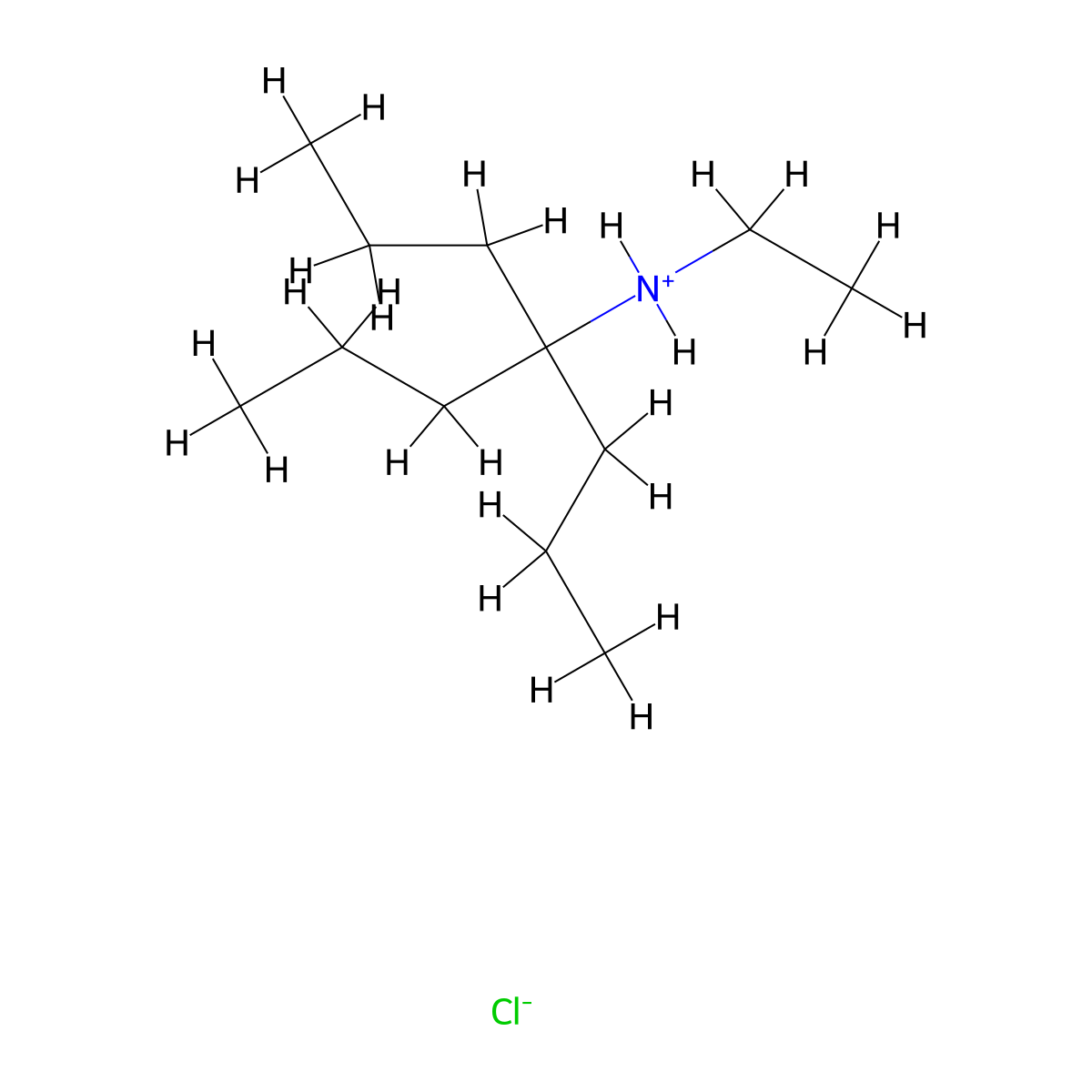 N-Ethyl-4-propylheptan-4-amine--hydrogen chloride (1/1) molecular structure, CAS 64467-47-6
