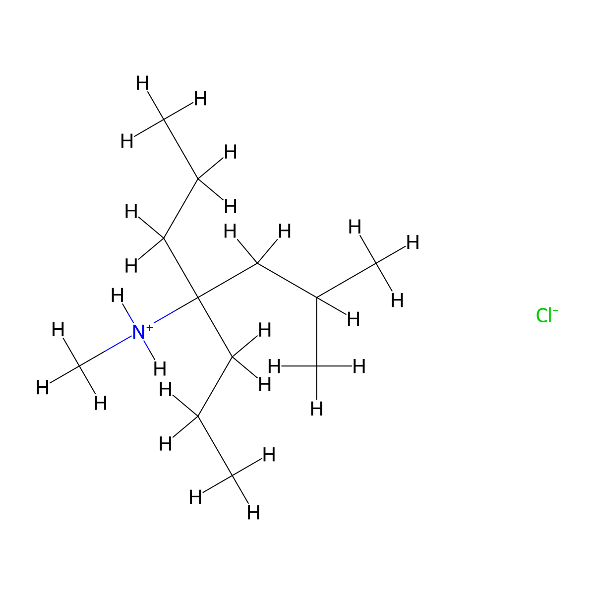 4-Heptanamine, N,2-dimethyl-4-propyl-, hydrochloride molecular structure, CAS 64467-56-7
