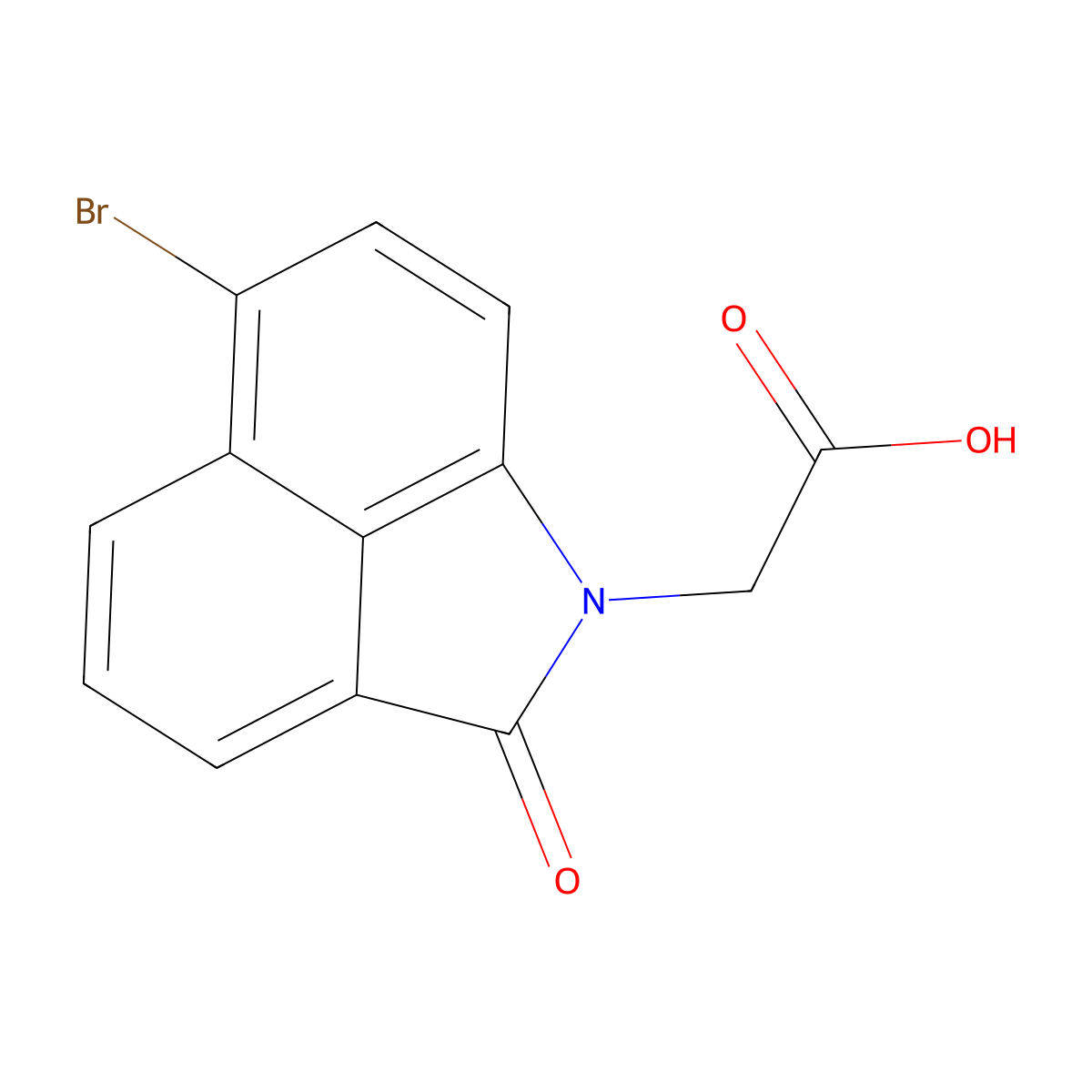 (6-bromo-2-oxobenzo[cd]indol-1(2H)-yl)acetic acid molecular structure, CAS 64468-17-3