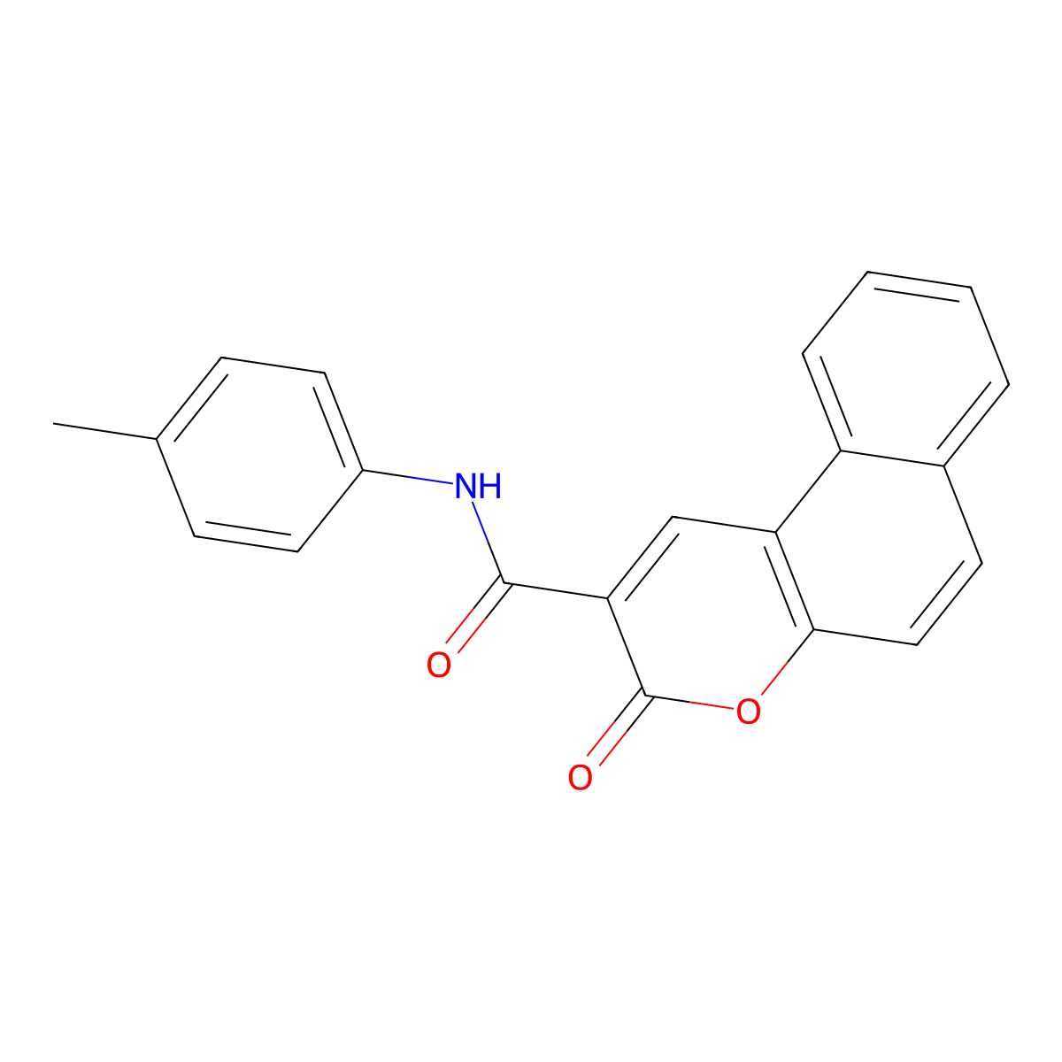N-(4-methylphenyl)-3-oxo-3H-benzo[f]chromene-2-carboxamide molecular structure, CAS 64468-31-1