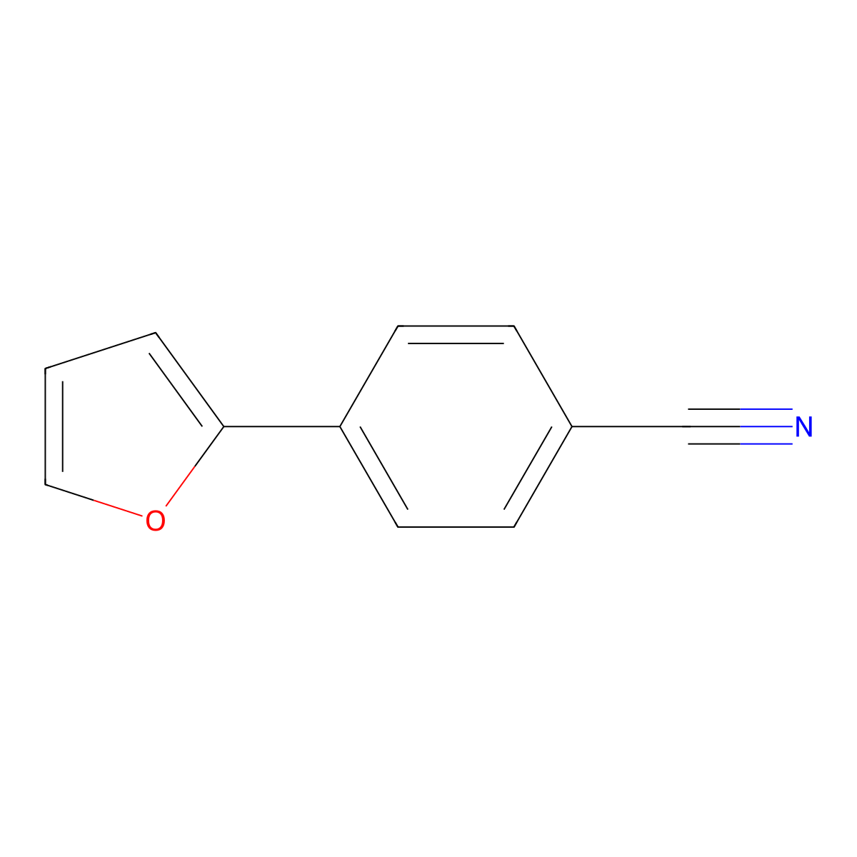 4-(2-Furyl)benzonitrile molecular structure, CAS 64468-77-5
