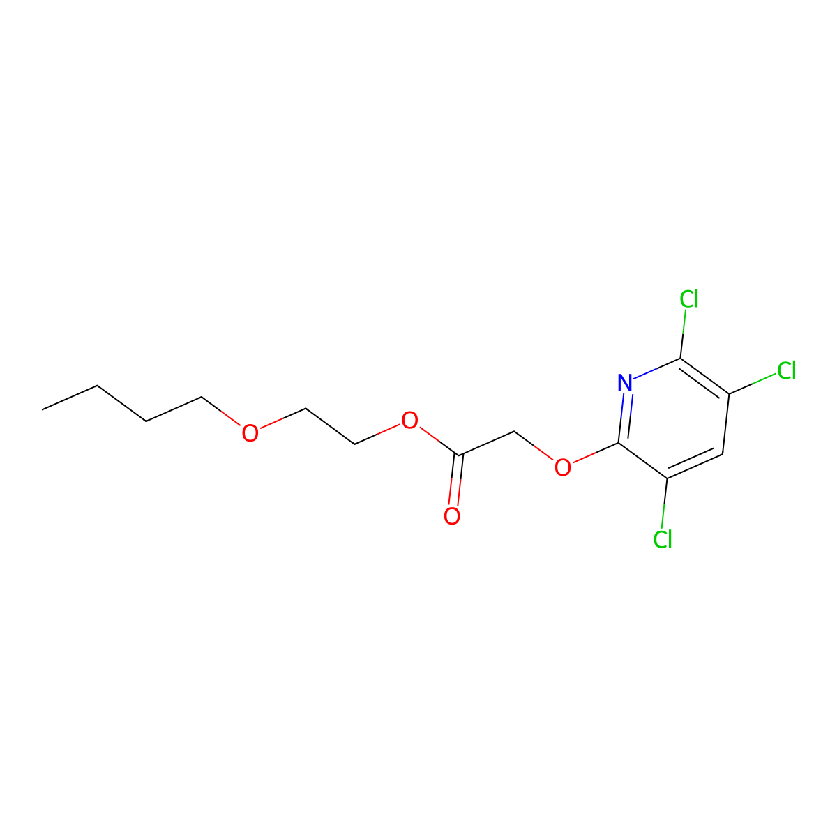 Triclopyr-butotyl molecular structure, CAS 64470-88-8