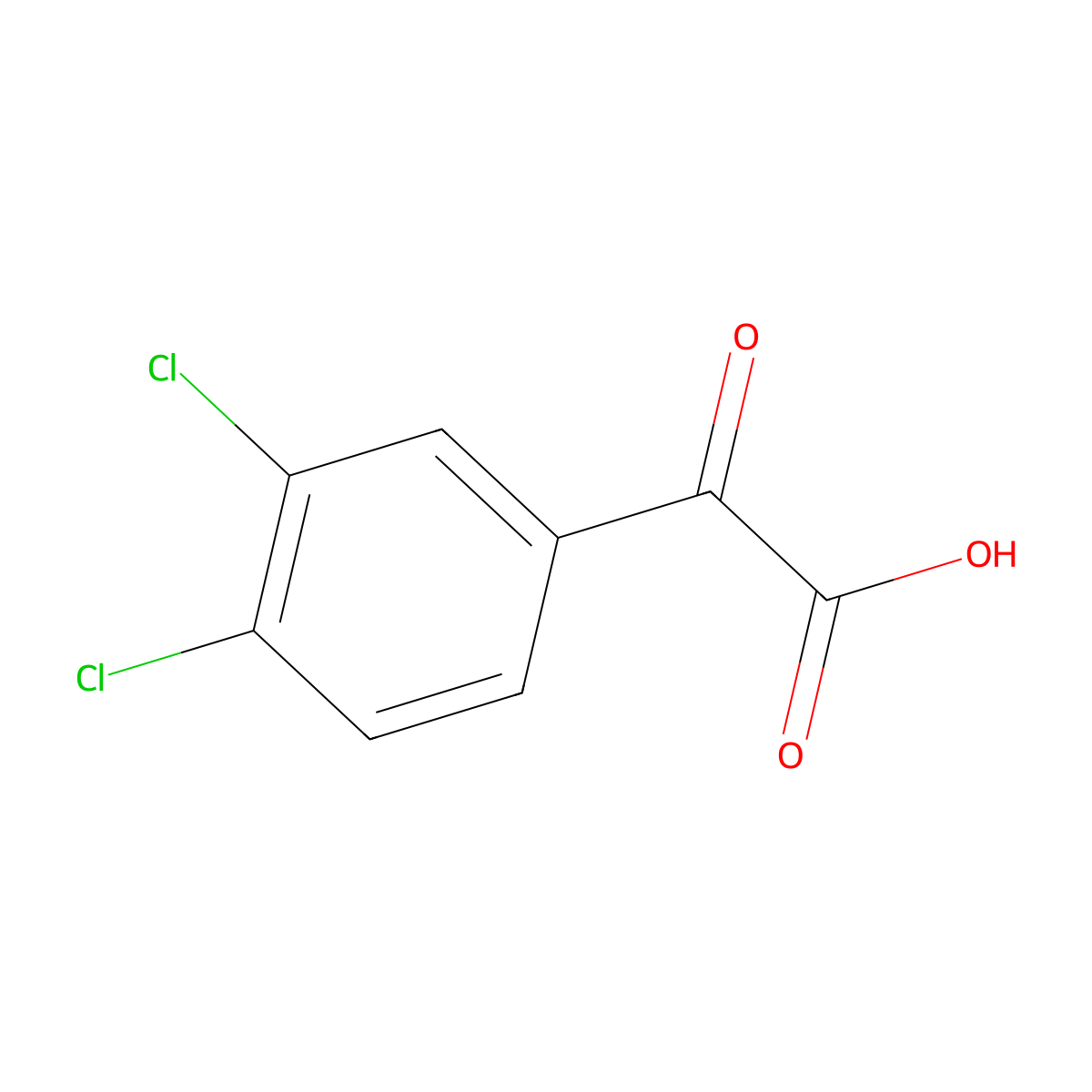 (3,4-Dichlorophenyl)glyoxylic acid molecular structure, CAS 64471-83-6