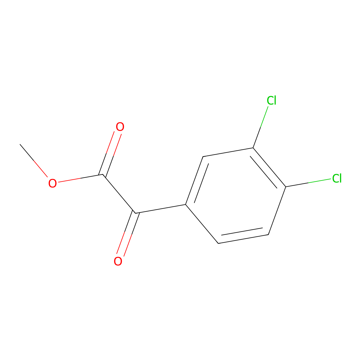 Methyl 2-(3,4-dichlorophenyl)-2-oxoacetate molecular structure, CAS 64471-84-7