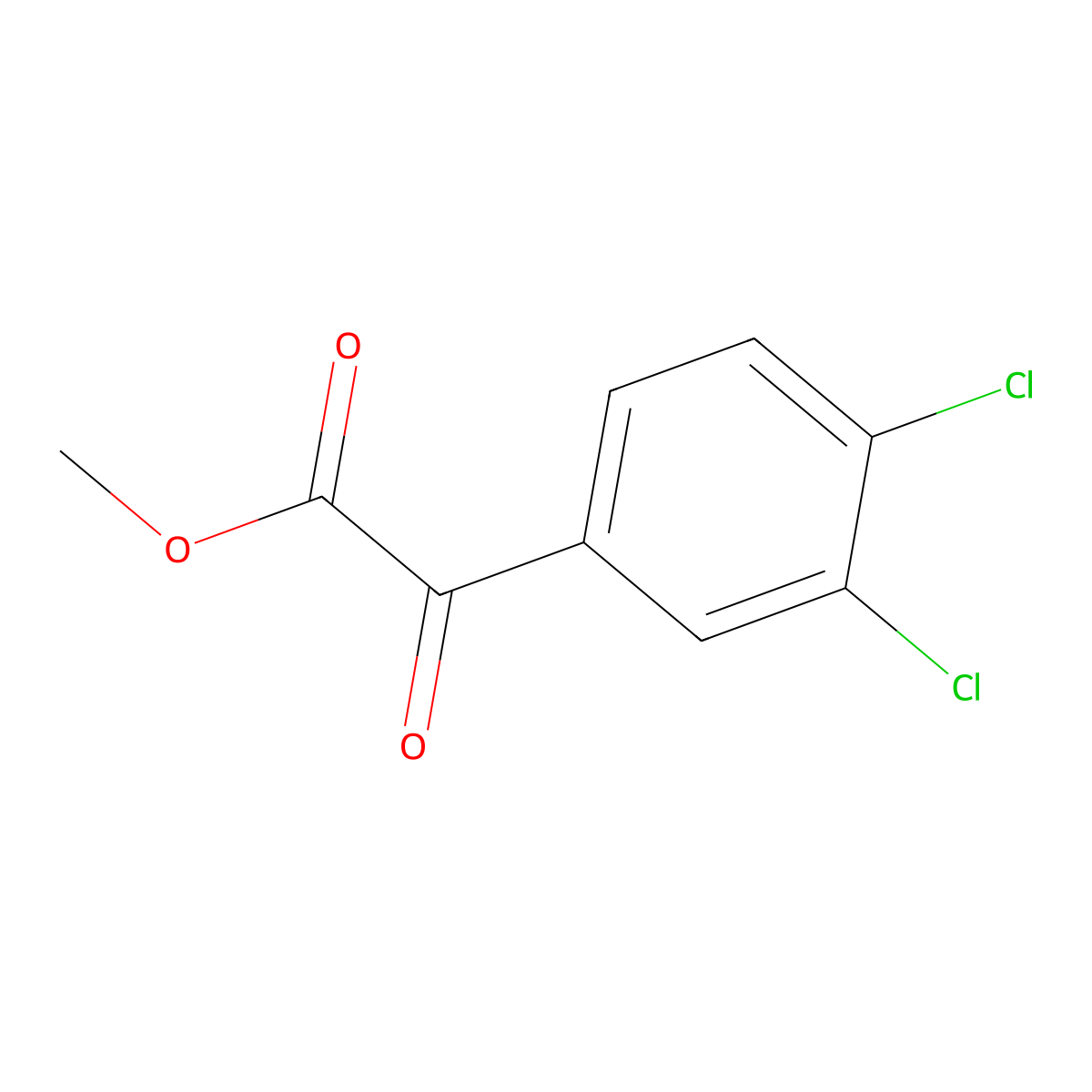 Methyl 2-(3,4-dichlorophenyl)-2-oxoacetate molecular structure, CAS 64471-84-7