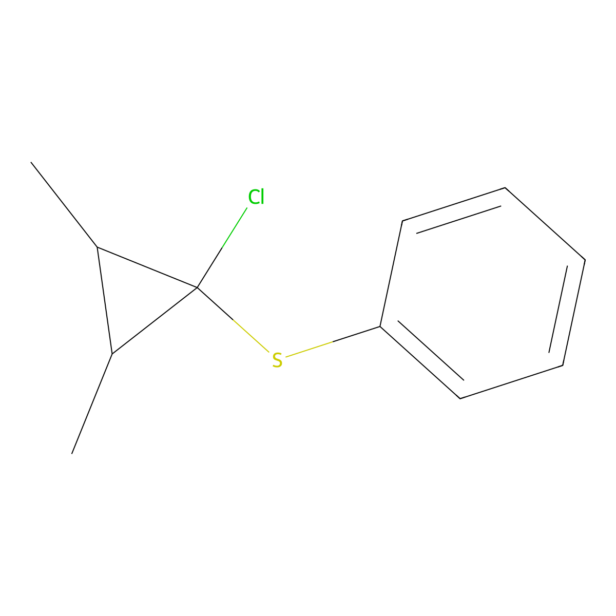 [(1-Chloro-2,3-dimethylcyclopropyl)thio]benzene molecular structure, CAS 64474-33-5