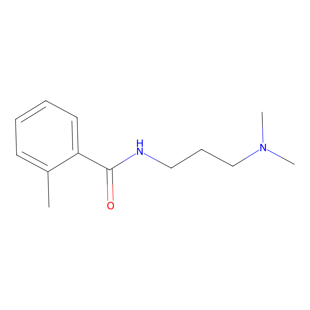 N-[3-(dimethylamino)propyl]-2-methylbenzamide molecular structure, CAS 64479-85-2