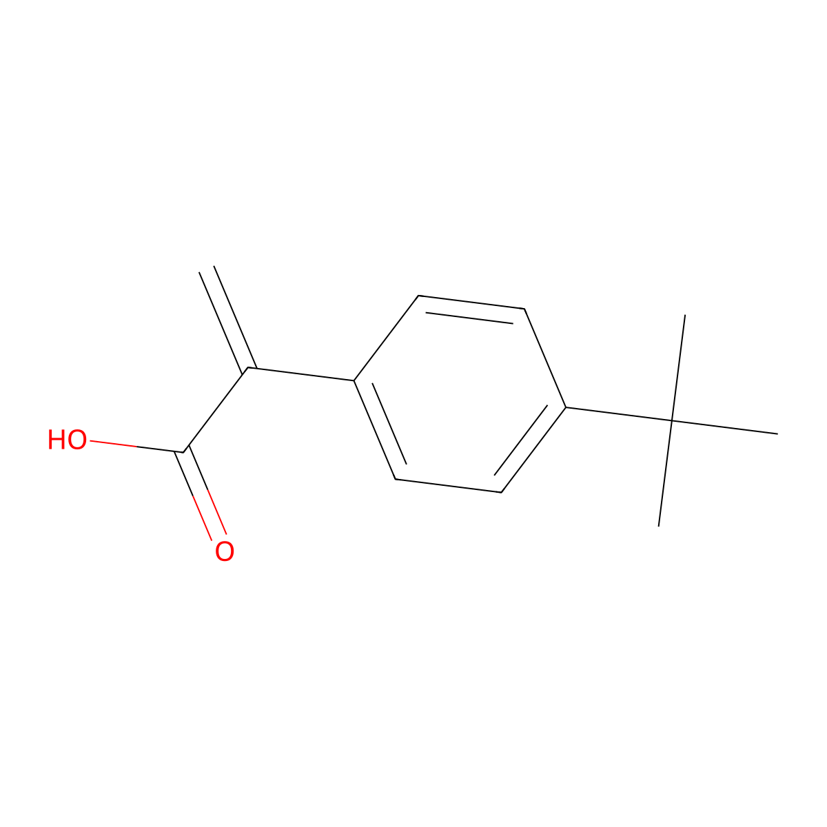2-(4-Tert-butylphenyl)prop-2-enoic acid molecular structure, CAS 6448-13-1