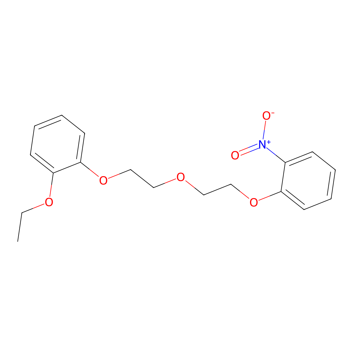 1-[2-[2-(2-Ethoxyphenoxy)ethoxy]ethoxy]-2-nitrobenzene molecular structure, CAS 6448-20-0