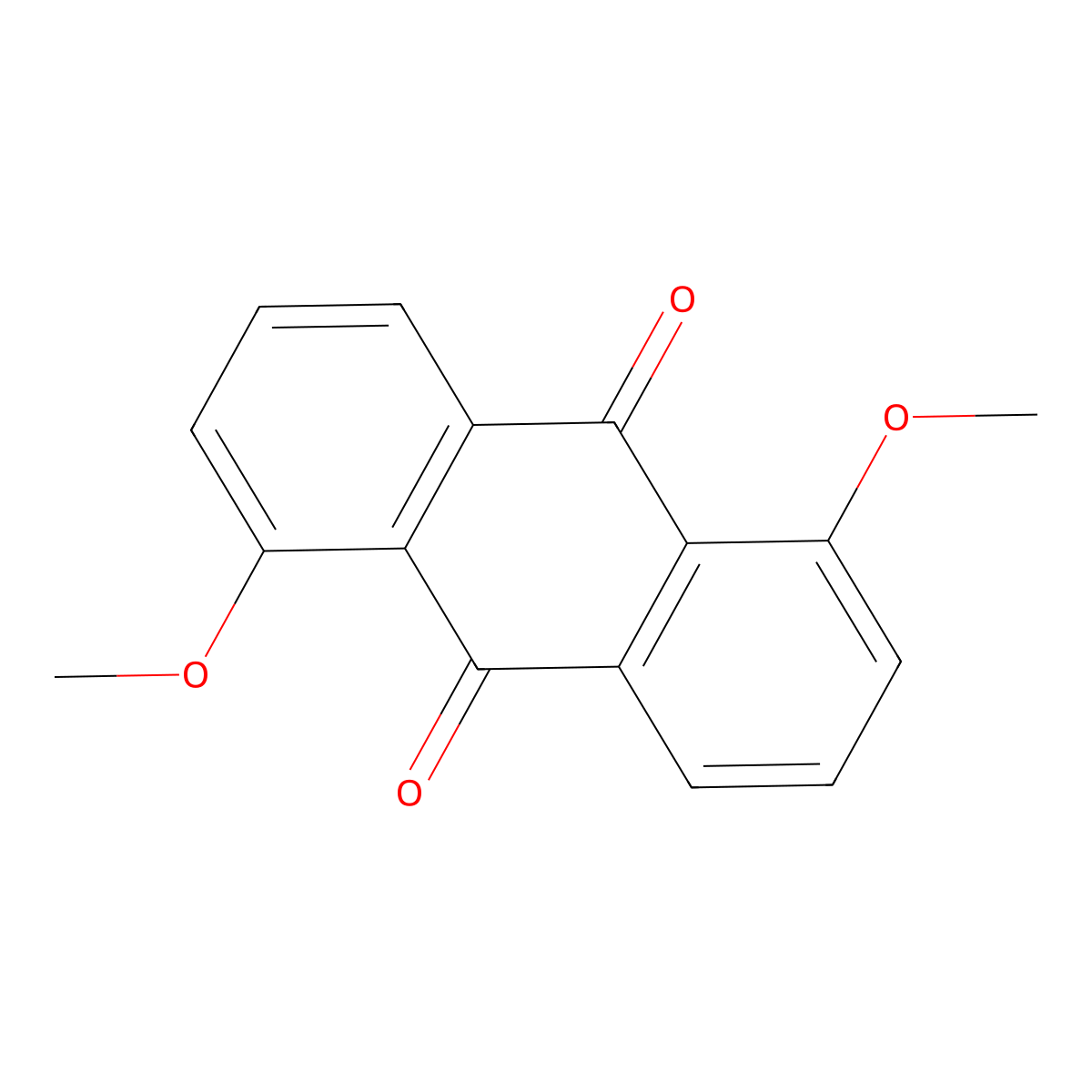 9,10-Anthracenedione, 1,5-dimethoxy- molecular structure, CAS 6448-90-4