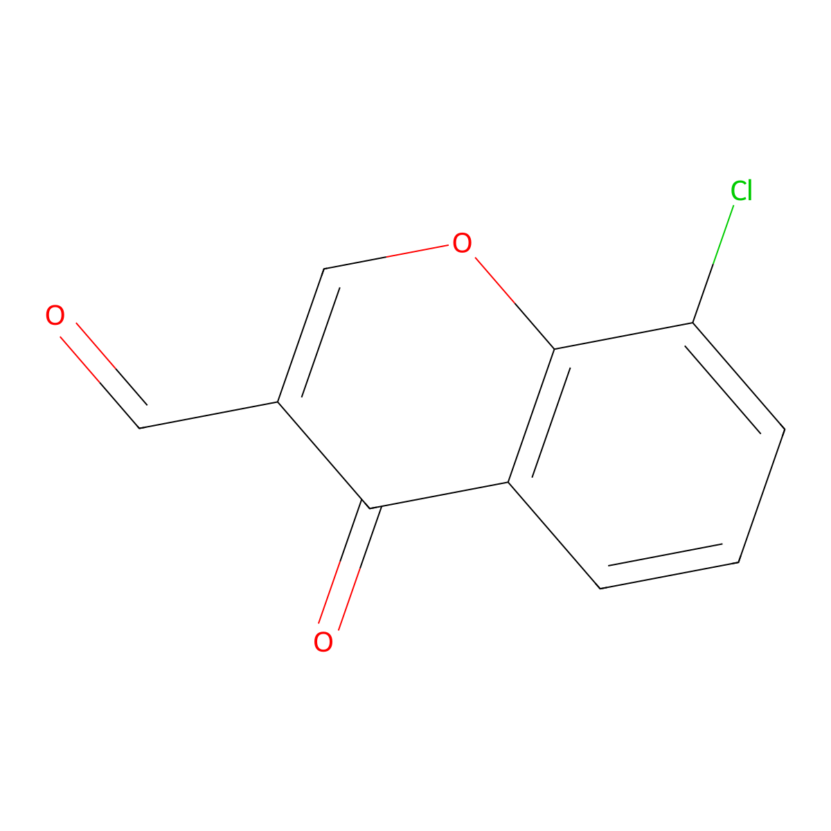 8-Chloro-4-oxo-4H-chromene-3-carbaldehyde molecular structure, CAS 64481-09-0