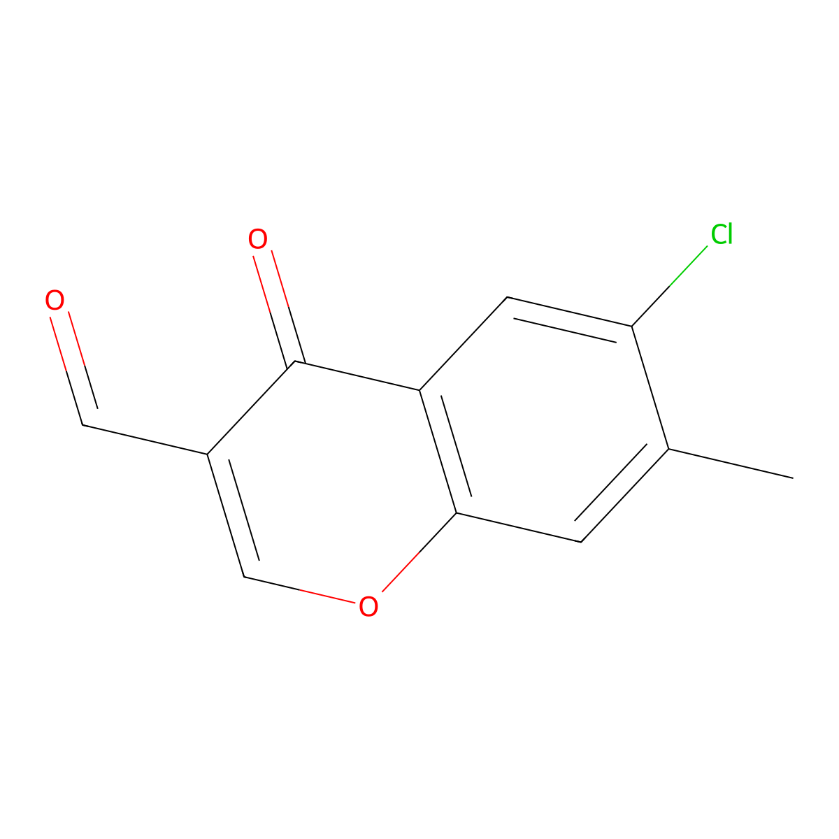 6-Chloro-3-formyl-7-methylchromone molecular structure, CAS 64481-12-5