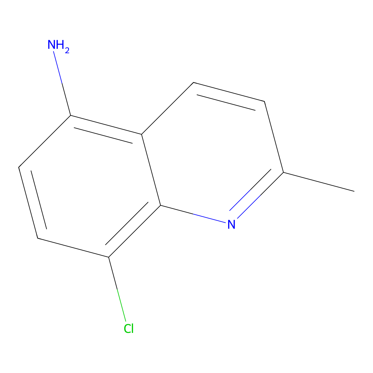 8-Chloro-2-methylquinolin-5-amine molecular structure, CAS 64485-40-1