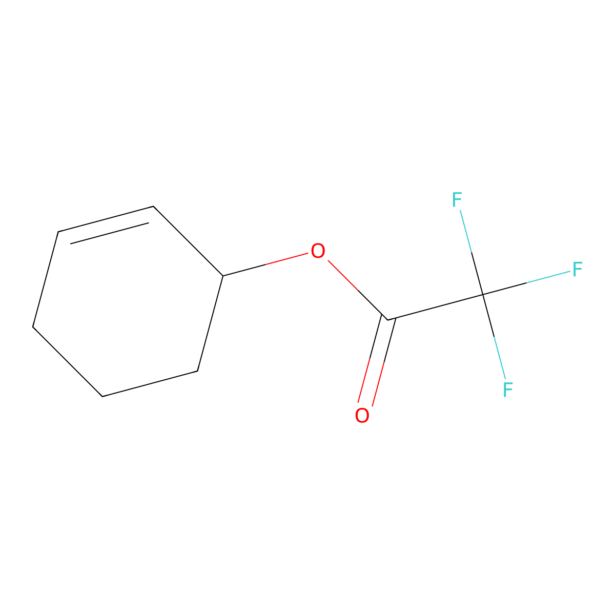 Acetic acid, trifluoro-, 2-cyclohexen-1-yl ester molecular structure, CAS 64487-54-3