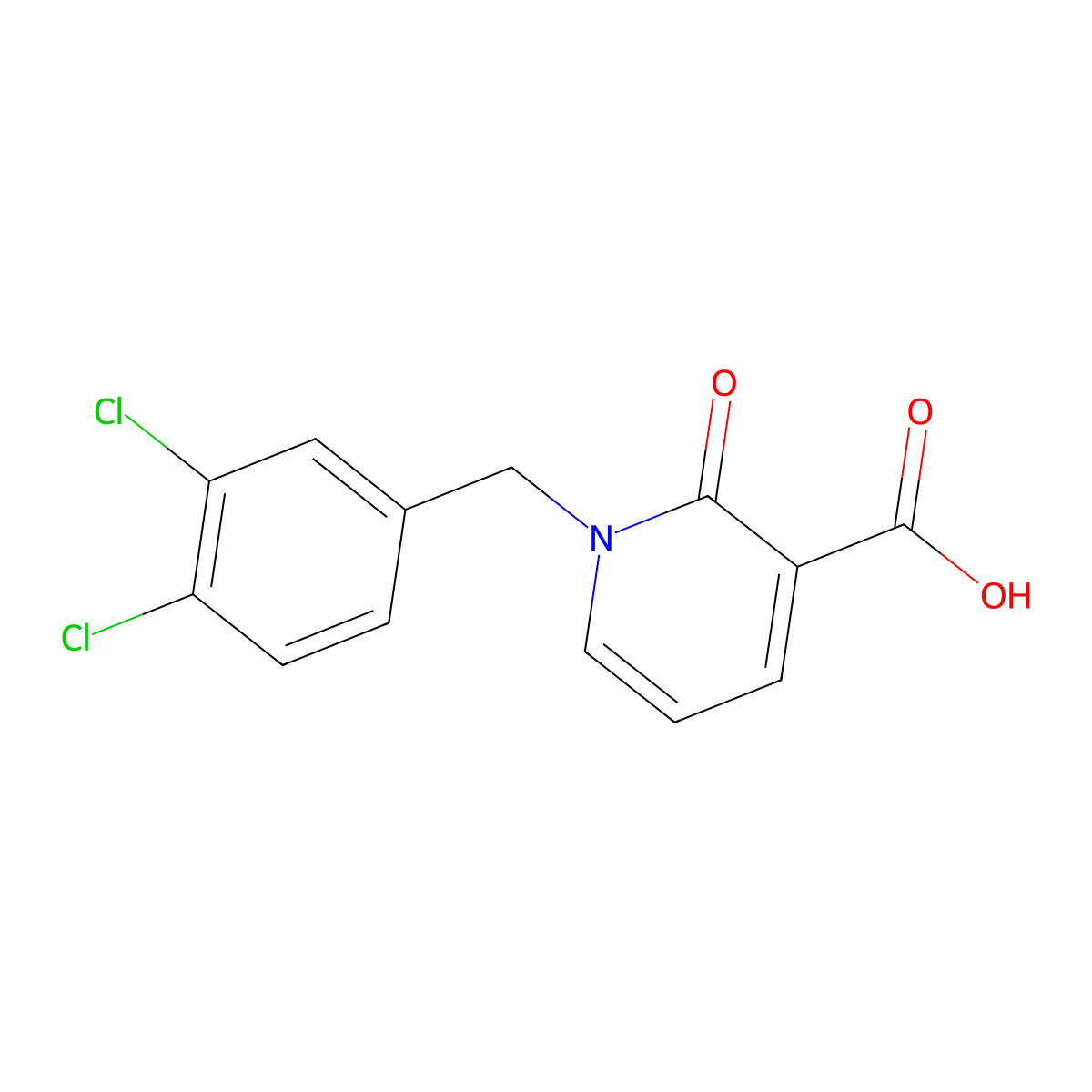 1-(3,4-Dichlorobenzyl)-2-Oxo-1,2-Dihydro-3-Pyridinecarboxylic Acid molecular structure, CAS 64488-03-5
