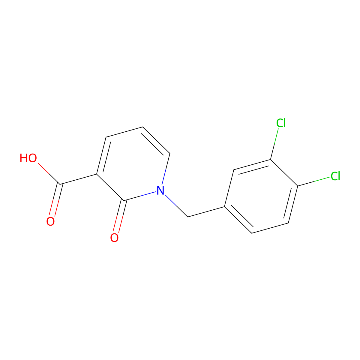 1-(3,4-Dichlorobenzyl)-2-Oxo-1,2-Dihydro-3-Pyridinecarboxylic Acid molecular structure, CAS 64488-03-5
