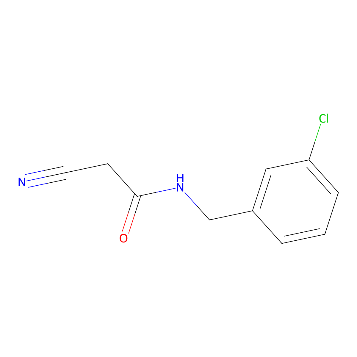 N-[(3-chlorophenyl)methyl]-2-cyanoacetamide molecular structure, CAS 64488-08-0
