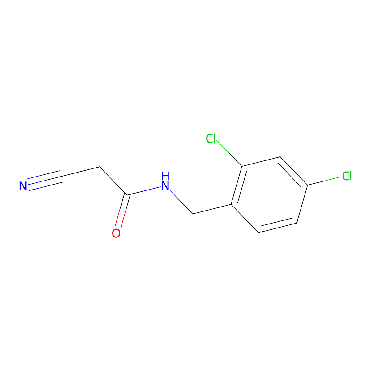 2-cyano-N-(2,4-dichlorobenzyl)acetamide molecular structure, CAS 64488-09-1