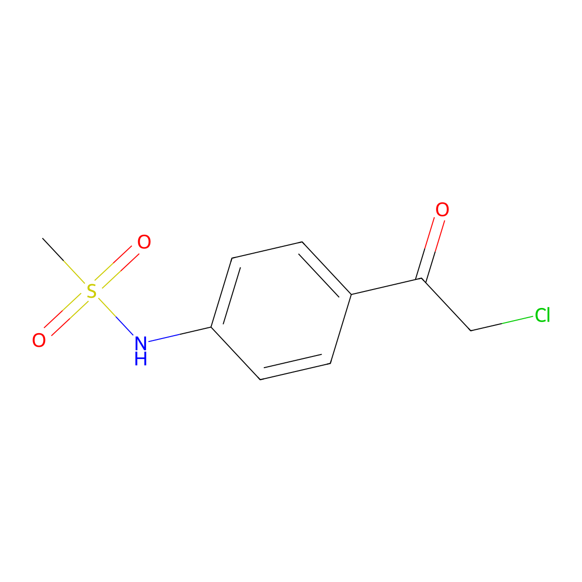 Methanesulfonamide, N-[4-(2-chloroacetyl)phenyl]- molecular structure, CAS 64488-52-4