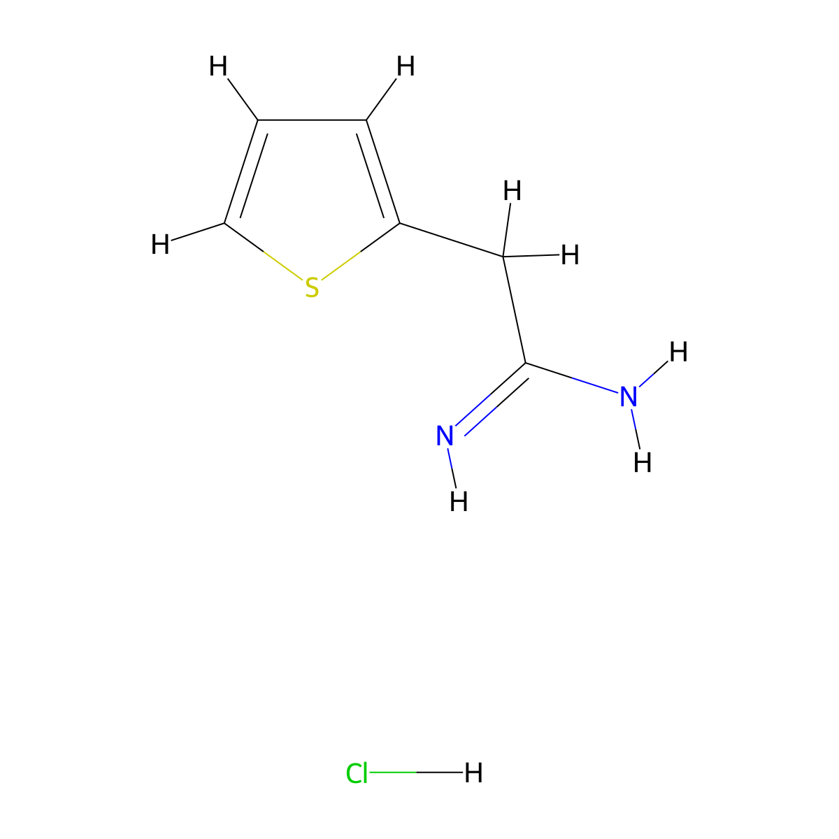 2-(2-Thienyl)ethanimidamide hydrochloride molecular structure, CAS 6449-64-5
