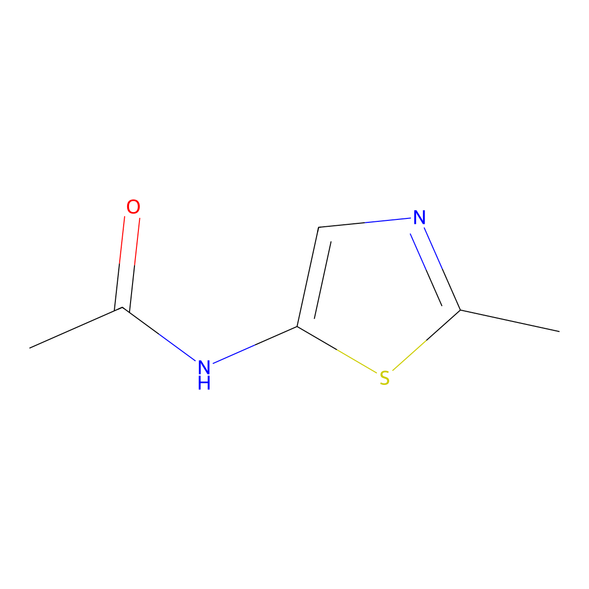 N-(2-Methylthiazol-5-yl)acetamide molecular structure, CAS 6449-69-0