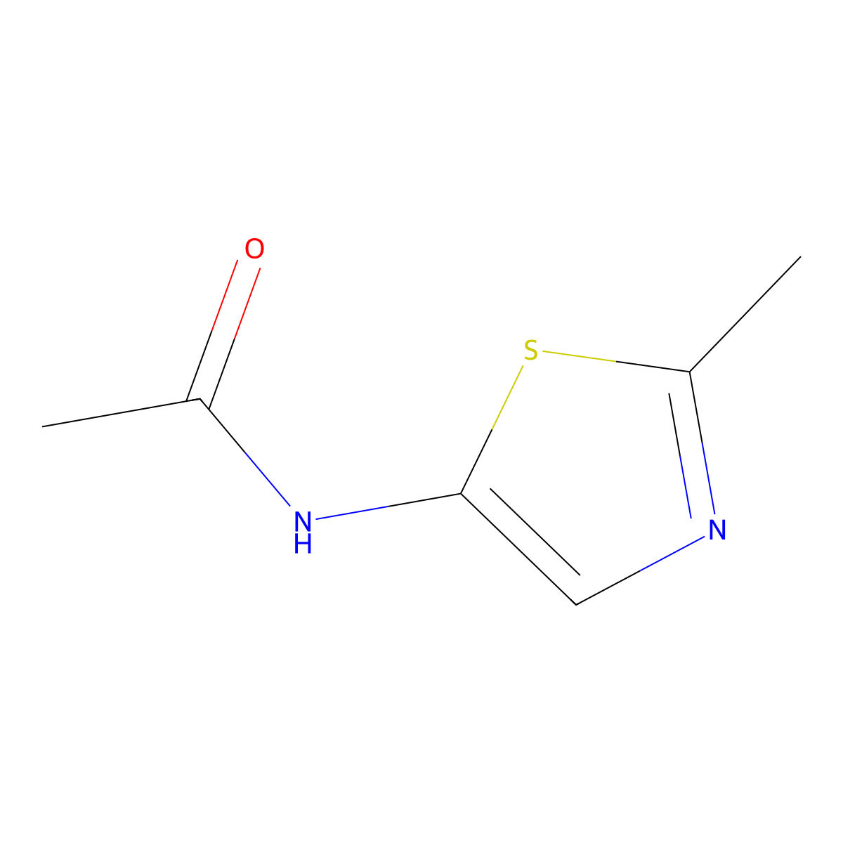 N-(2-Methylthiazol-5-yl)acetamide molecular structure, CAS 6449-69-0