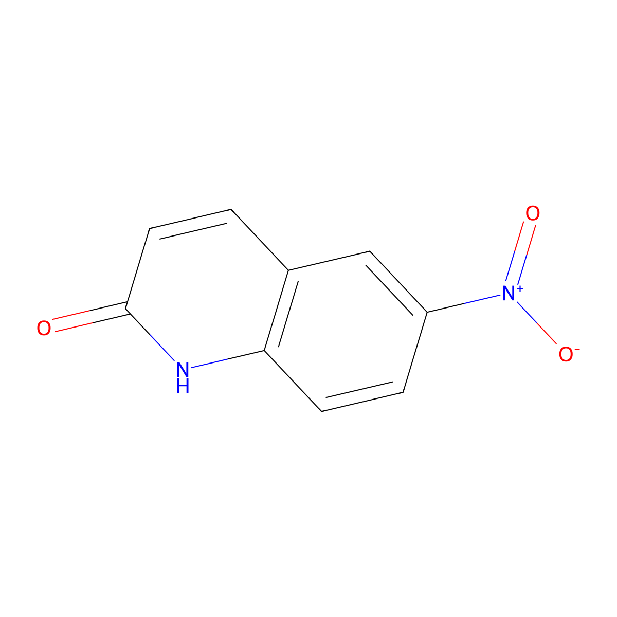 6-Nitroquinolin-2(1H)-one molecular structure, CAS 64495-55-2