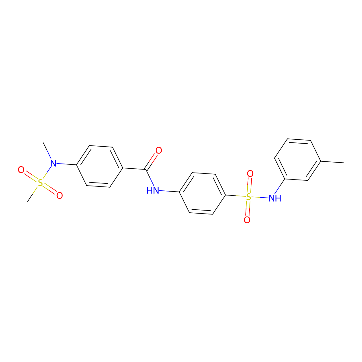4-[methyl(methylsulfonyl)amino]-N-[4-[(3-methylphenyl)sulfamoyl]phenyl]benzamide molecular structure, CAS 644953-38-8