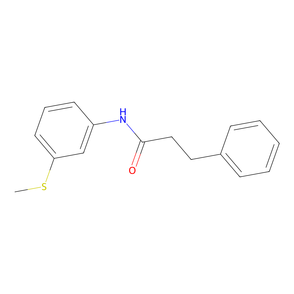 N-(3-methylsulfanylphenyl)-3-phenylpropanamide molecular structure, CAS 644955-91-9