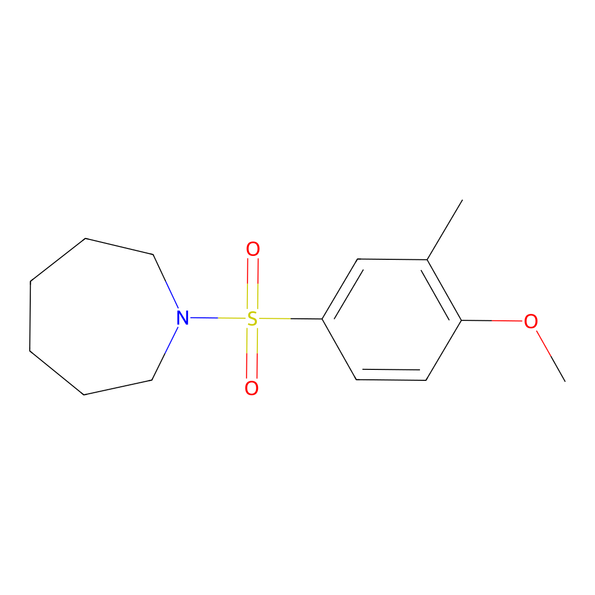 1-[(4-Methoxy-3-methylphenyl)sulfonyl]azepane molecular structure, CAS 644957-70-0