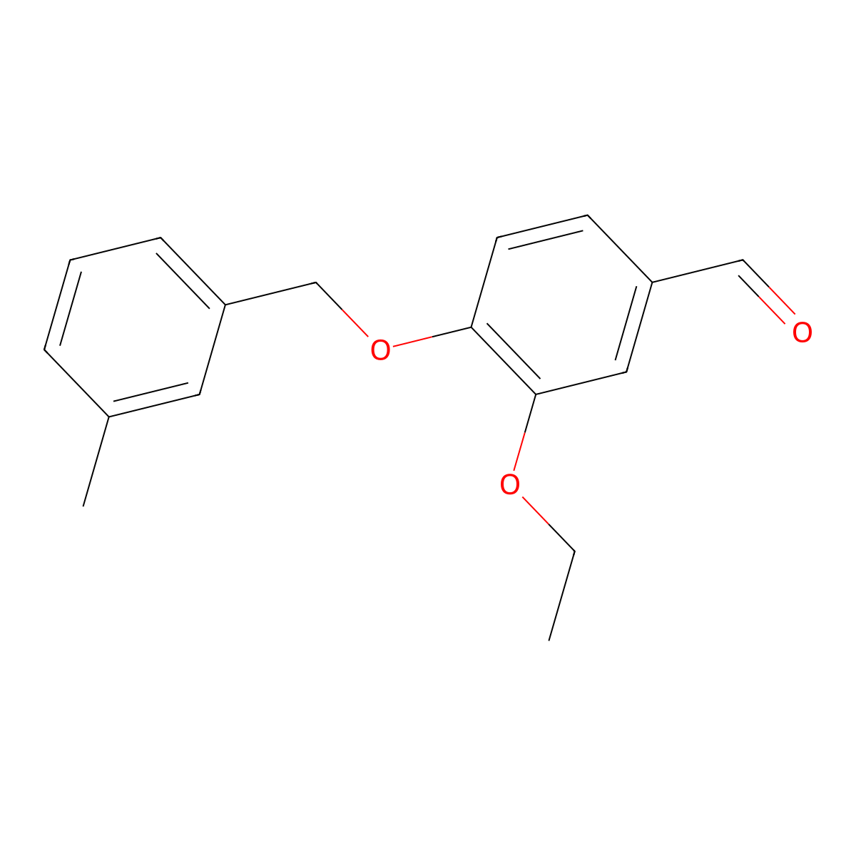 3-Ethoxy-4-[(3-methylbenzyl)oxy]benzaldehyde molecular structure, CAS 644958-93-0