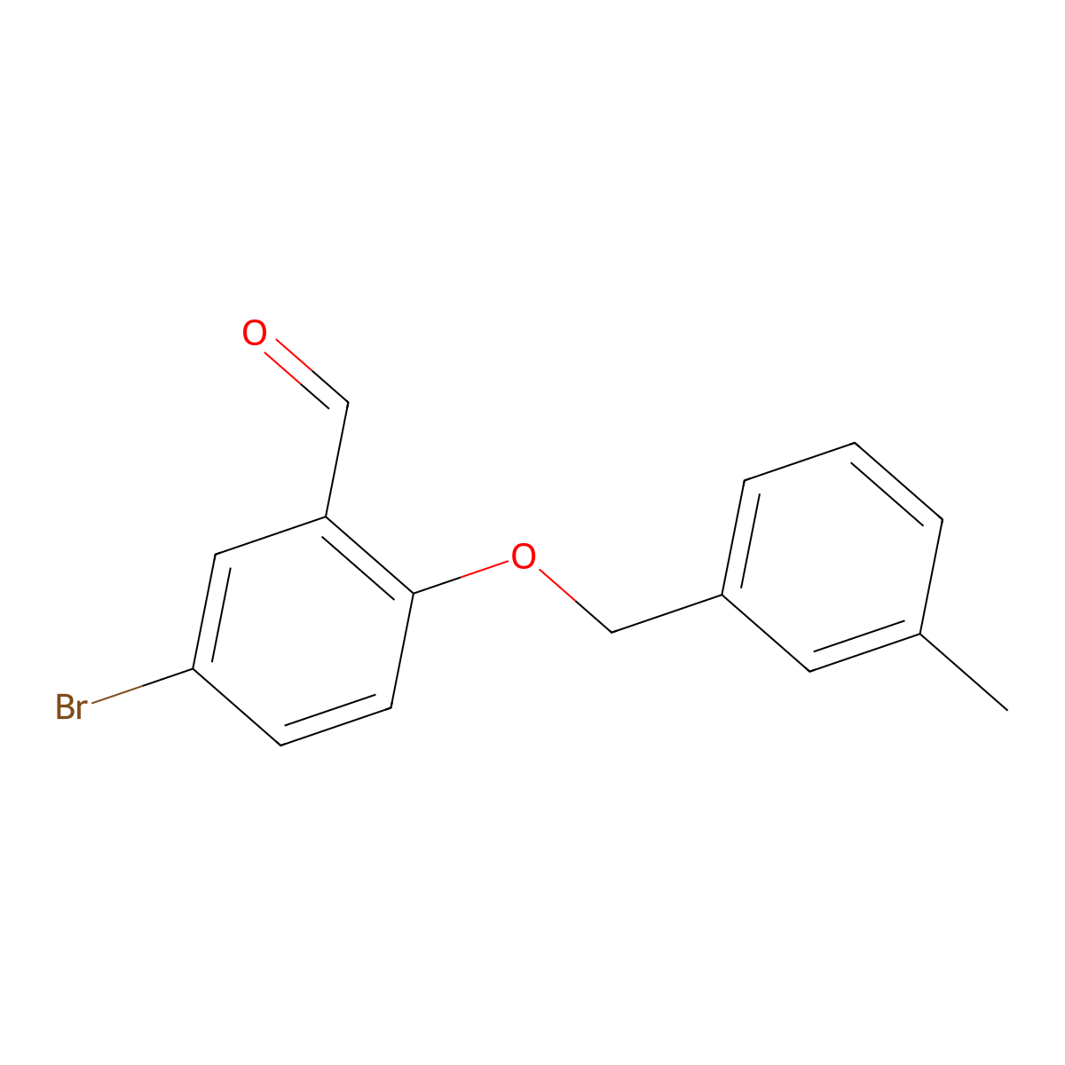 5-Bromo-2-((3-methylphenyl)methoxy)benzaldehyde molecular structure, CAS 644958-94-1