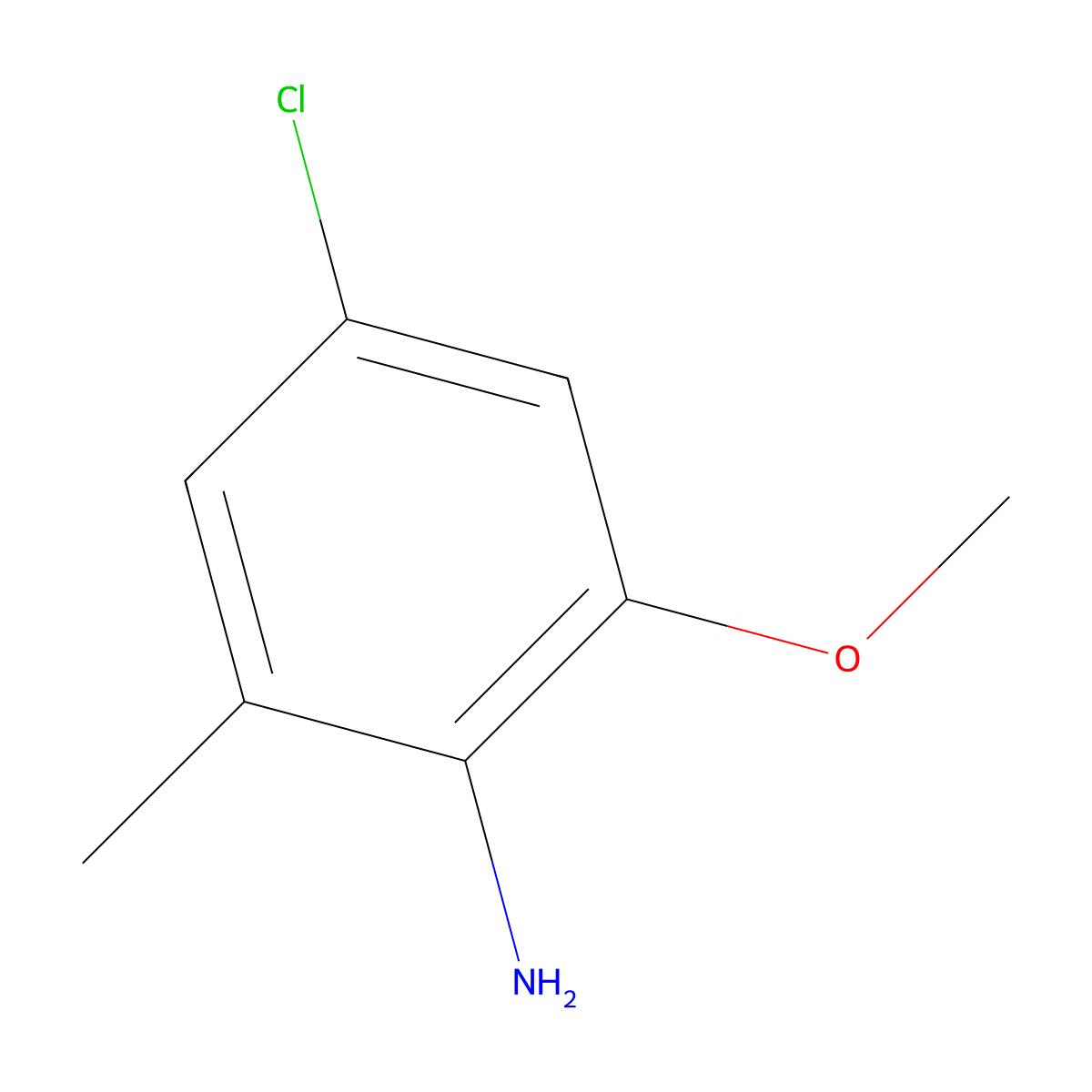 4-Chloro-2-methoxy-6-methylaniline molecular structure, CAS 644961-69-3