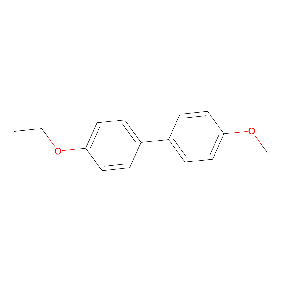 4-Ethoxy-4'-methoxy-1,1'-biphenyl molecular structure, CAS 644964-54-5