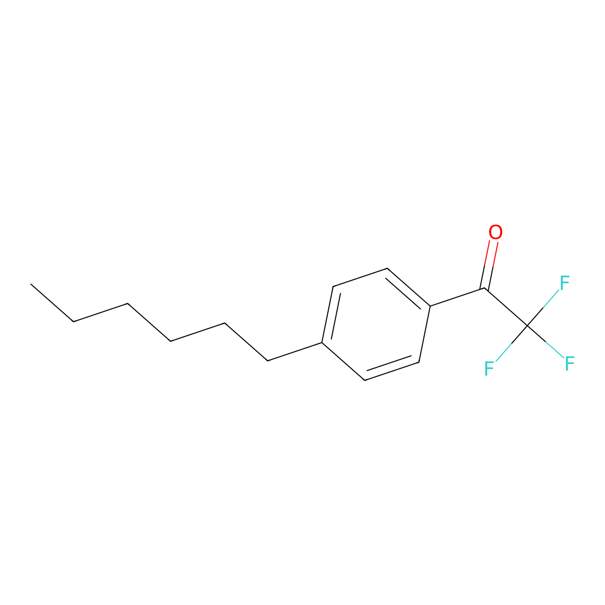 2,2,2-Trifluoro-1-(4-hexylphenyl)ethanone molecular structure, CAS 644965-56-0