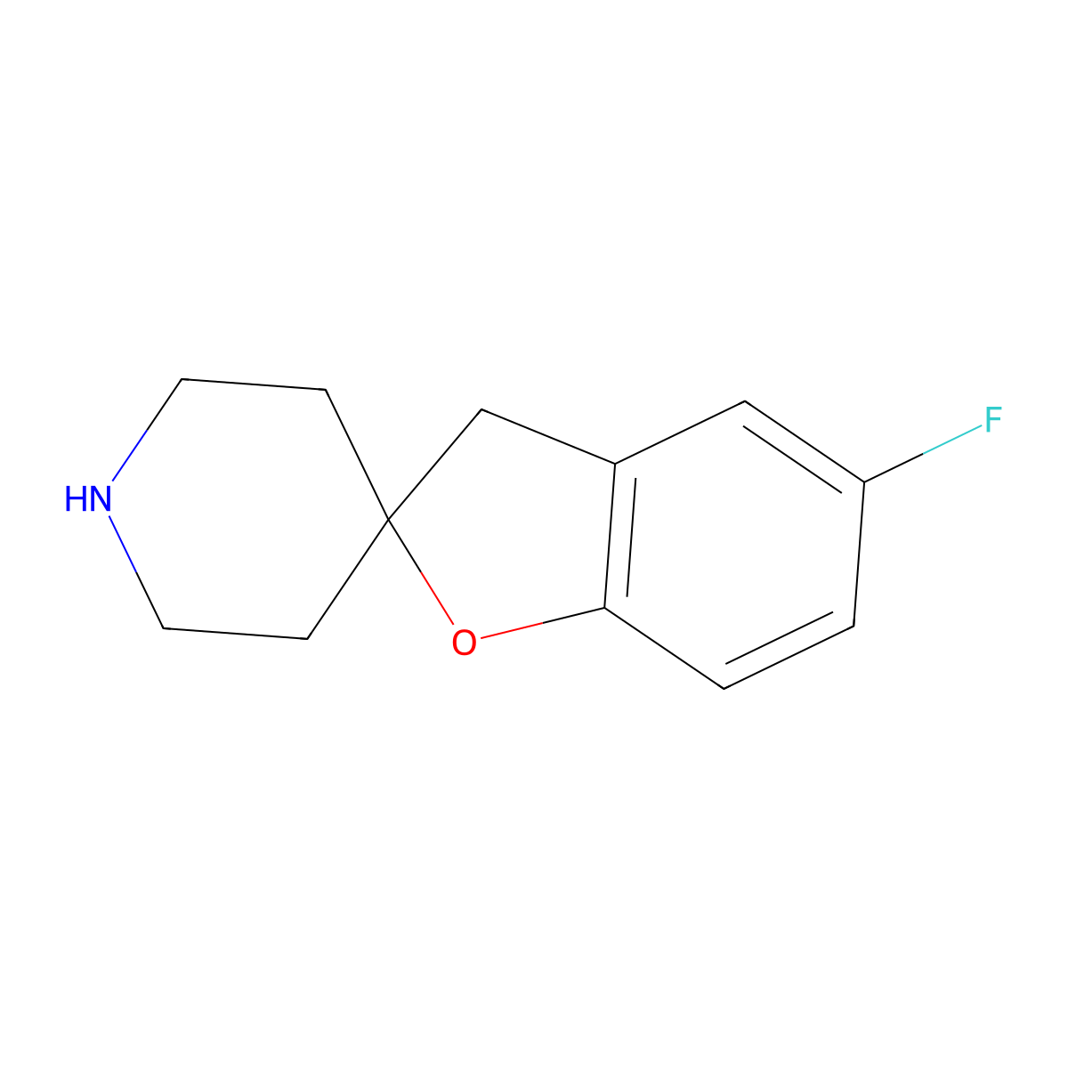 5-Fluoro-3H-spiro[benzofuran-2,4'-piperidine] molecular structure, CAS 644967-86-2