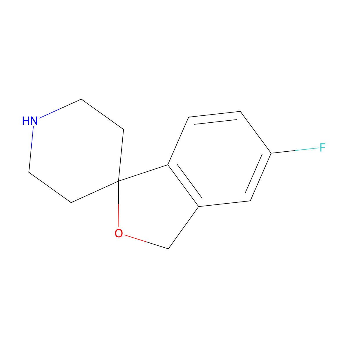 5-Fluoro-3H-spiro[isobenzofuran-1,4'-piperidine] molecular structure, CAS 644968-59-2