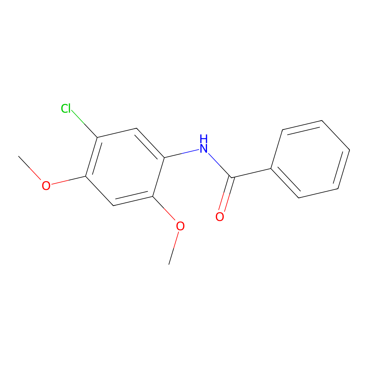 N-(5-chloro-2,4-dimethoxyphenyl)benzamide molecular structure, CAS 644972-96-3