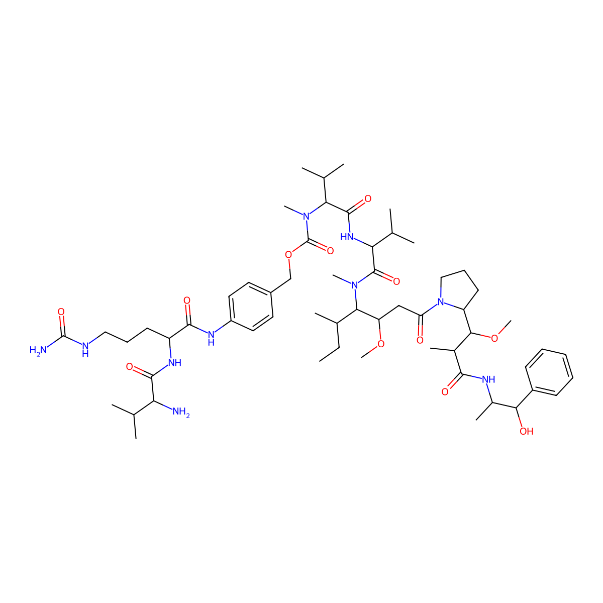 VC-Pab-mmae molecular structure, CAS 644981-35-1