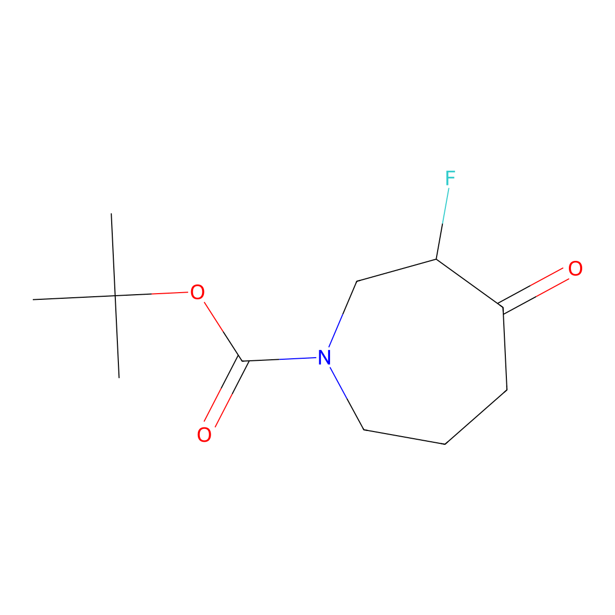 tert-Butyl 3-fluoro-4-oxoazepane-1-carboxylate molecular structure, CAS 644982-12-7