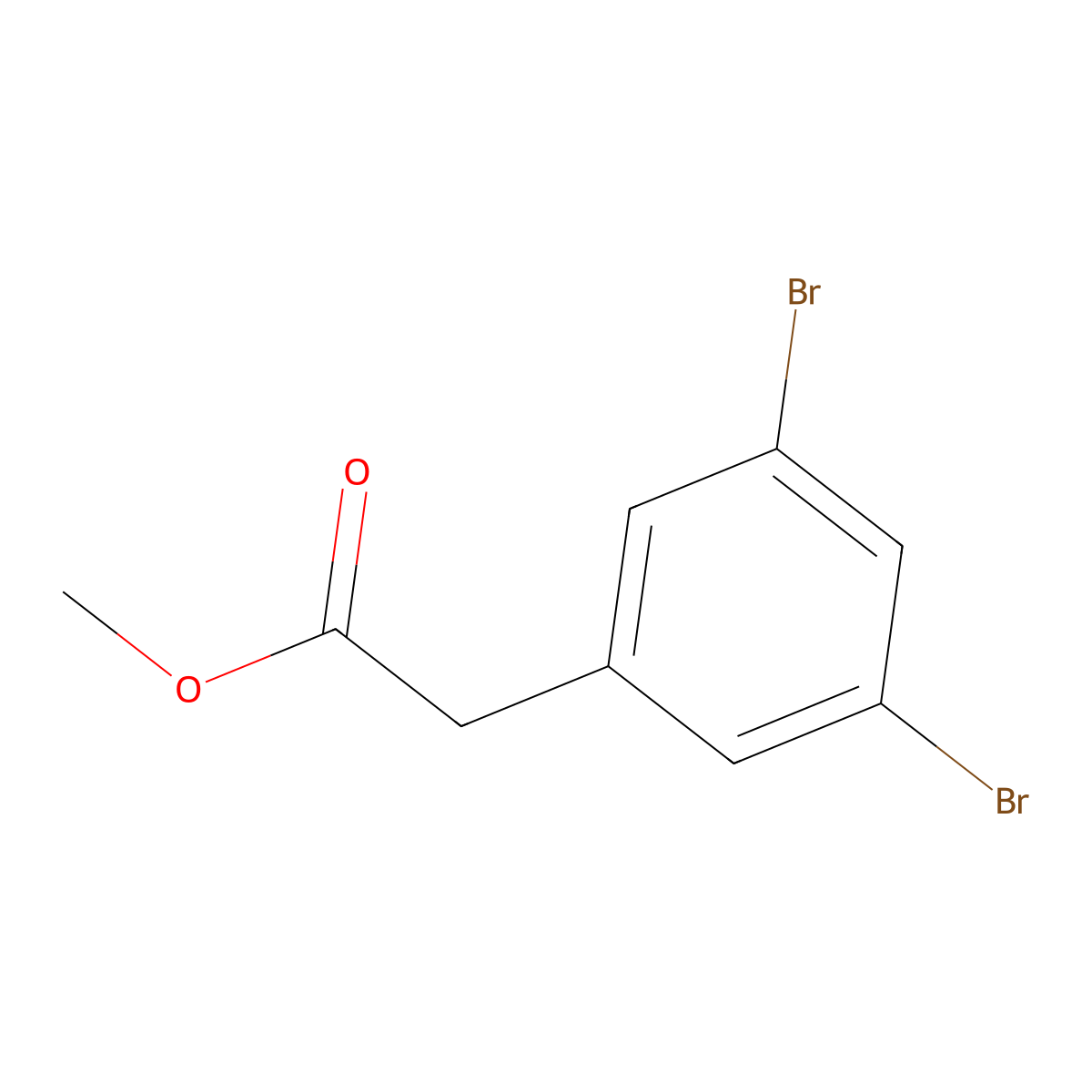 Methyl 2-(3,5-dibromophenyl)acetate molecular structure, CAS 644982-90-1