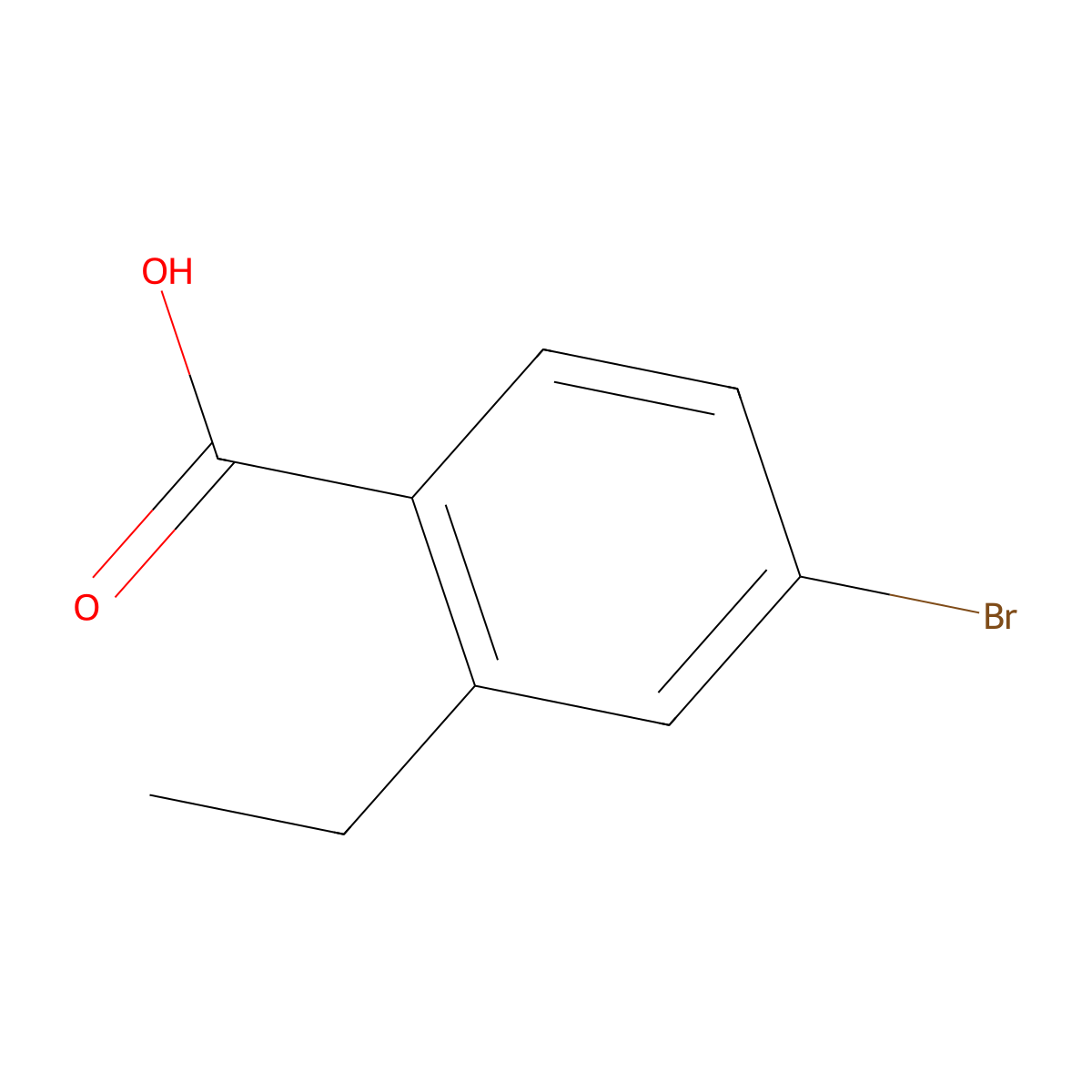 4-Bromo-2-ethylbenzoic acid molecular structure, CAS 644984-78-1