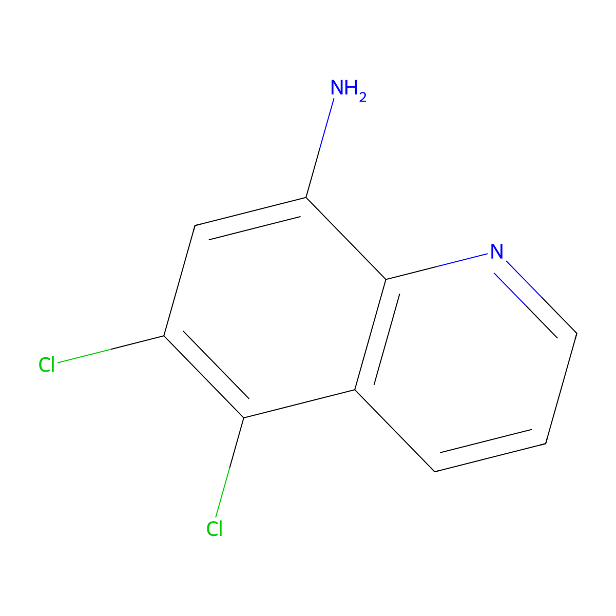5,6-Dichloroquinolin-8-amine molecular structure, CAS 644986-94-7