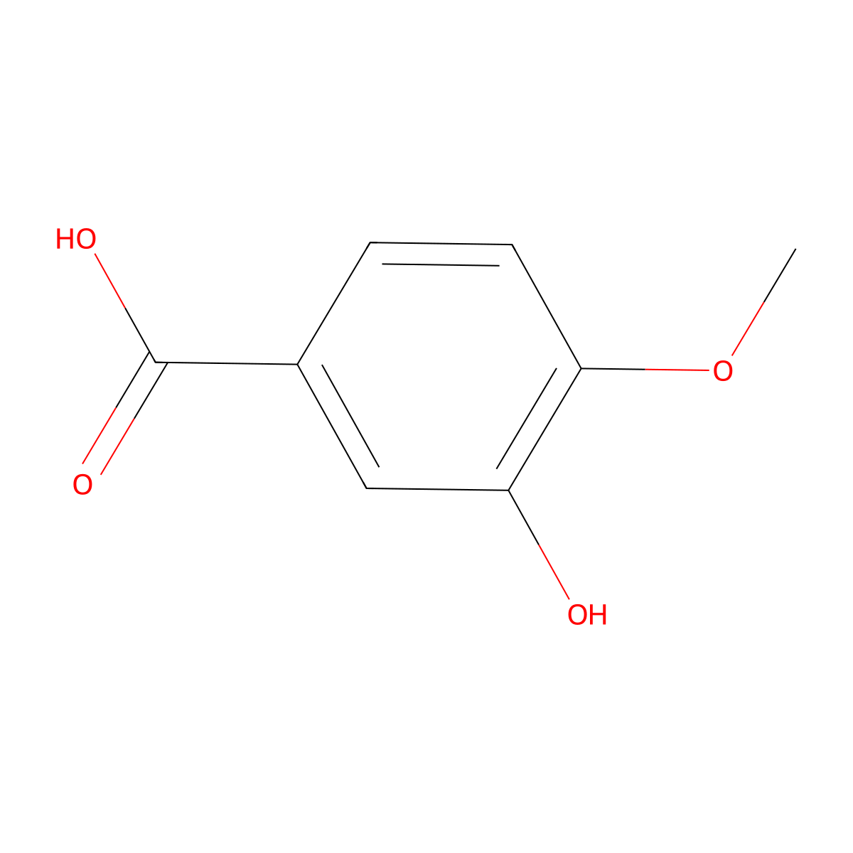 Isovanillic Acid molecular structure, CAS 645-08-9