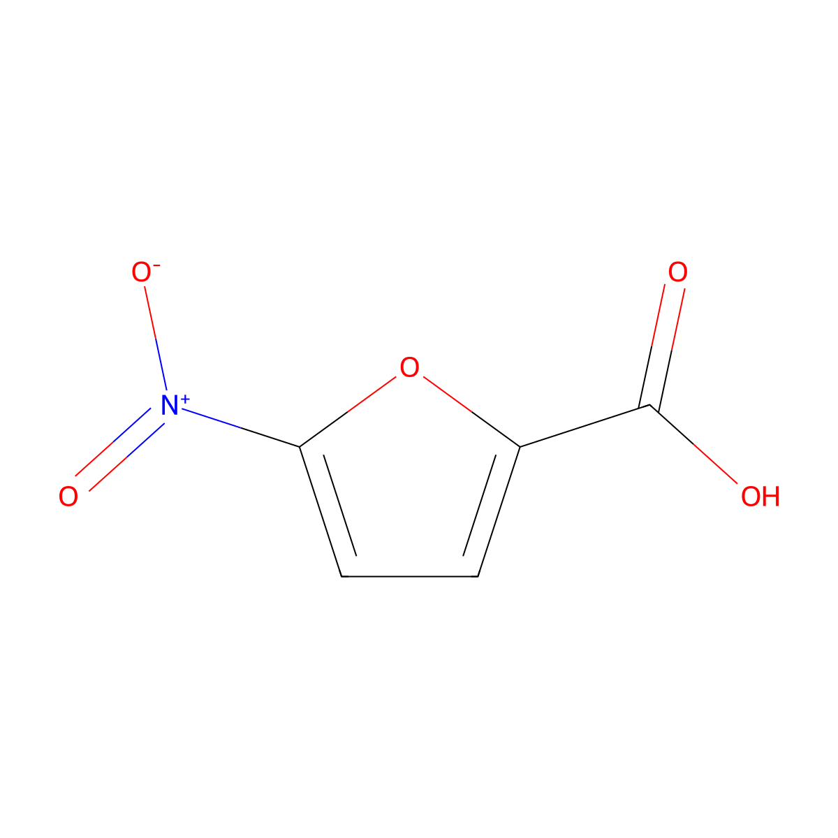 5-Nitro-2-Furoic Acid molecular structure, CAS 645-12-5
