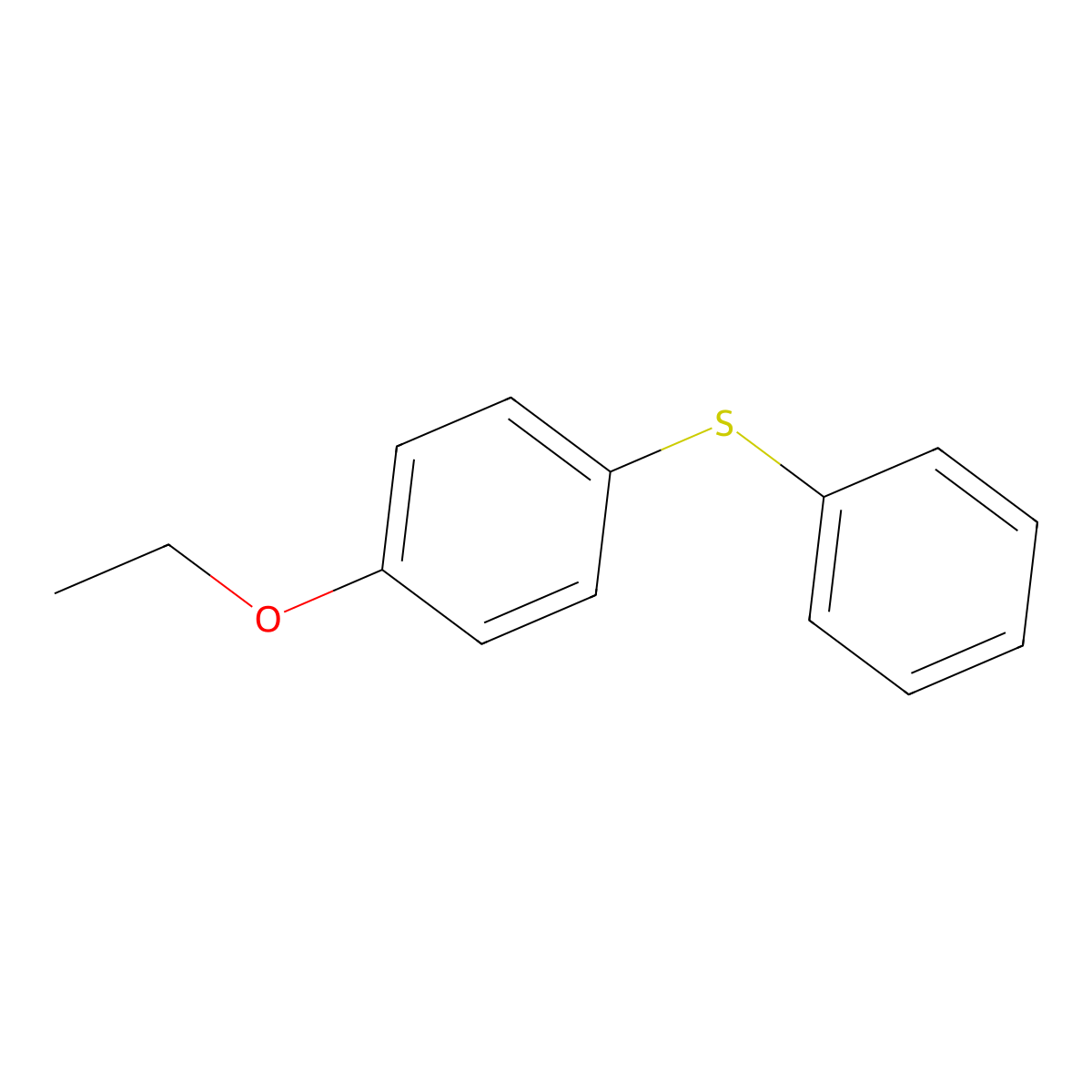 Benzene,1-ethoxy-4-(phenylthio)- molecular structure, CAS 645-26-1