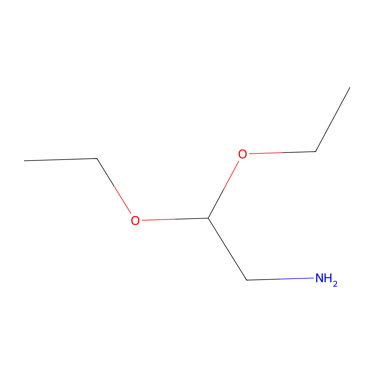 2,2-Diethoxyethylamine molecular structure, CAS 645-36-3
